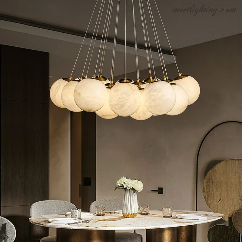 Givarna Alabaster Multi-lights Chandelier-Meet Lighting