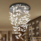 Glass Feathers Chandelier-Meet Lighting