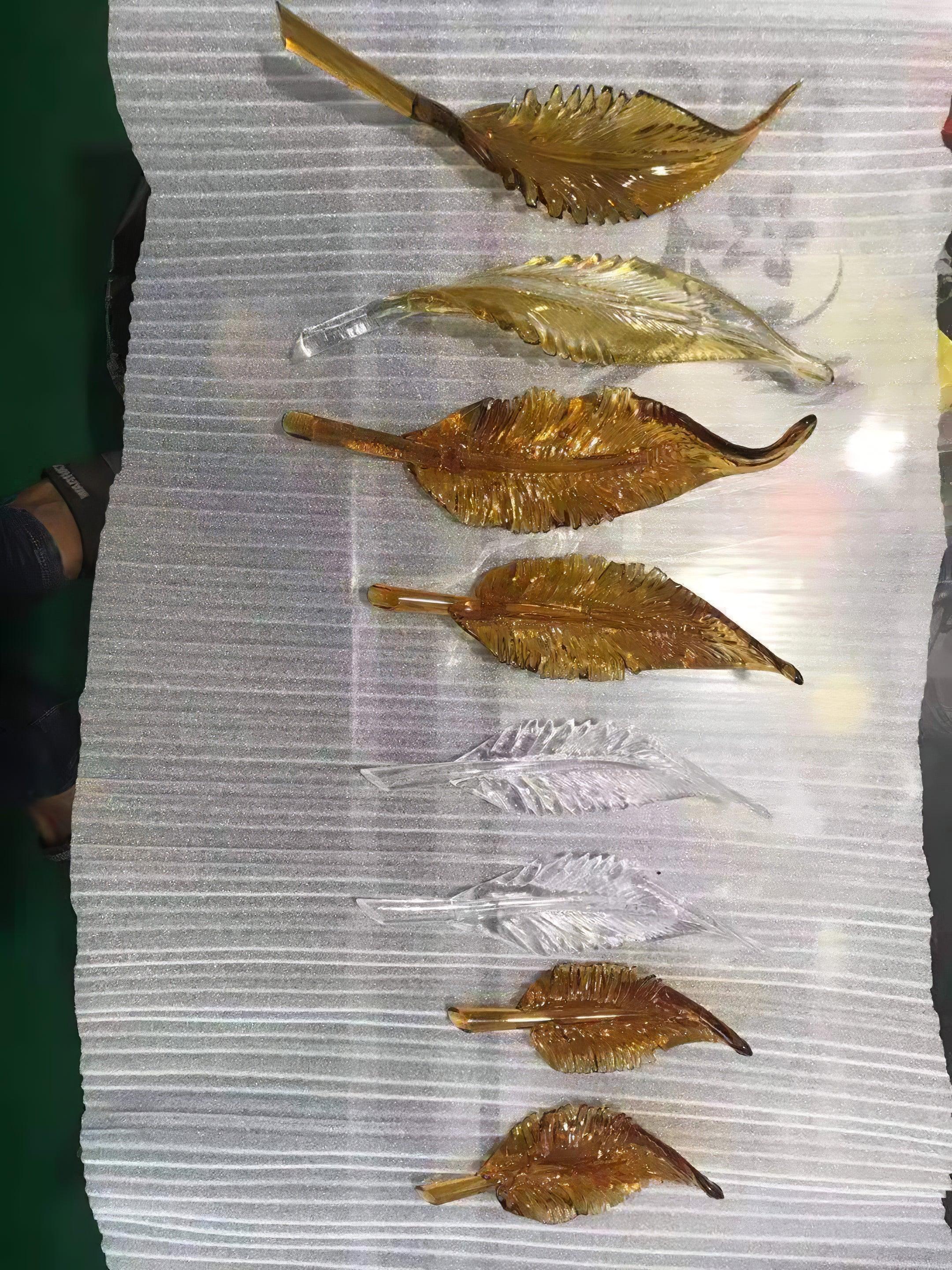 Glass Feathers Chandelier-MEET LIGHTING