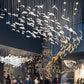 Glass Feathers Chandelier-Meet Lighting