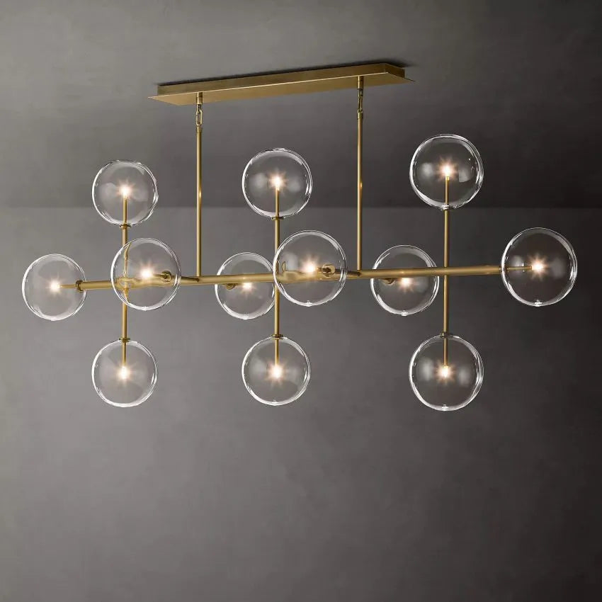 Darrance Modern Globe Linear Chandelier 58" chandelier Kevin Studio Inc   