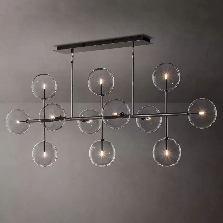 Darrance Modern Globe Linear Chandelier 58" chandelier Kevin Studio Inc   