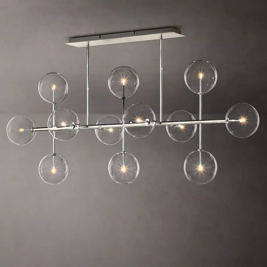 Darrance Modern Globe Linear Chandelier 58" chandelier Kevin Studio Inc   