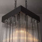 Cascada Blown Glass Square Chandelier 20" chandeliers for dining room,chandeliers for stairways,chandeliers for foyer,chandeliers for bedrooms,chandeliers for kitchen,chandeliers for living room Rbrights   