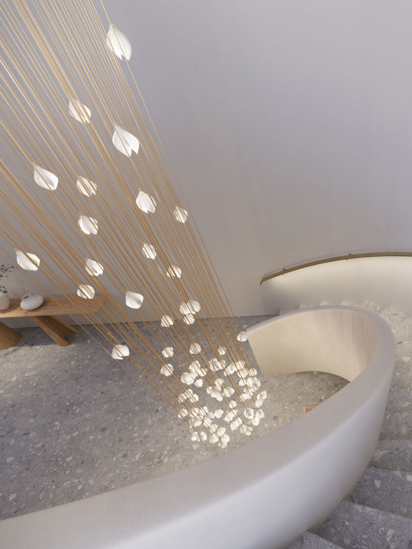 Grand Nordic Magnolia Blossom Ceramic Pendant Chandelier-MEET LIGHTING