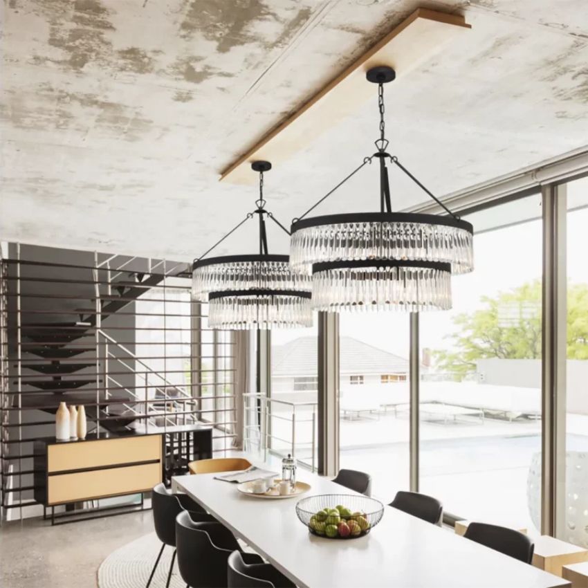 Grant 2-Tier Round Chandelier 32"-MEET LIGHTING