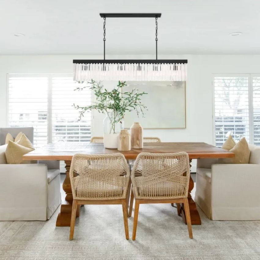 Grant Rectangle Chandelier-MEET LIGHTING