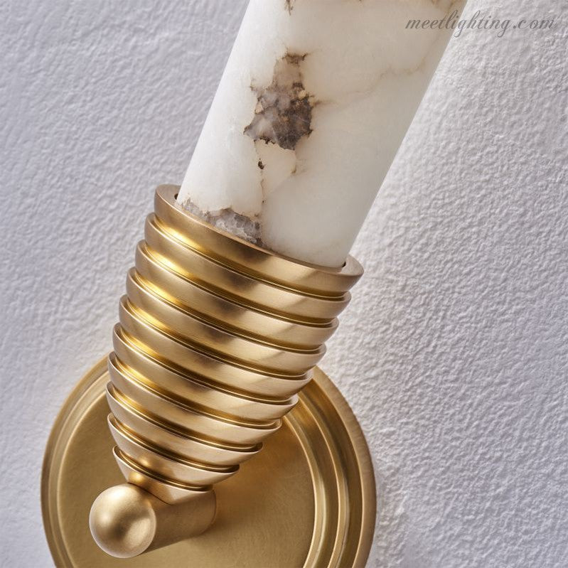 Gypsum Alabaster LED Wall Sconce-Meet Lighting