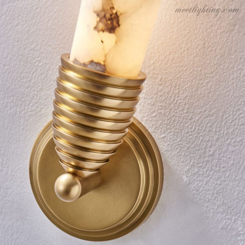 Gypsum Alabaster LED Wall Sconce-Meet Lighting