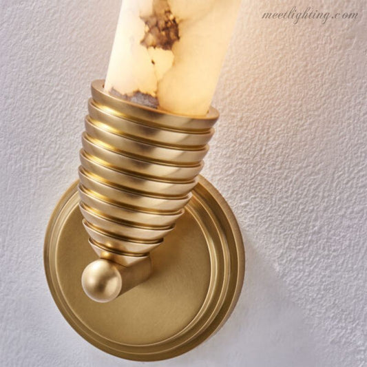 Gypsum Alabaster LED Wall Sconce-Meet Lighting