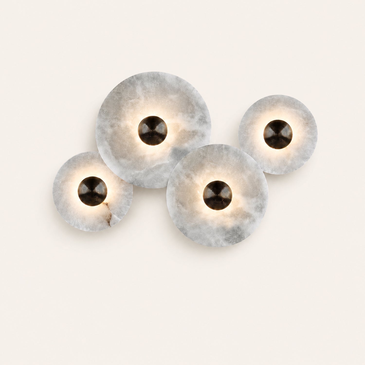 Median Alabaster Flush mount - 4 Surface by Meetlighting