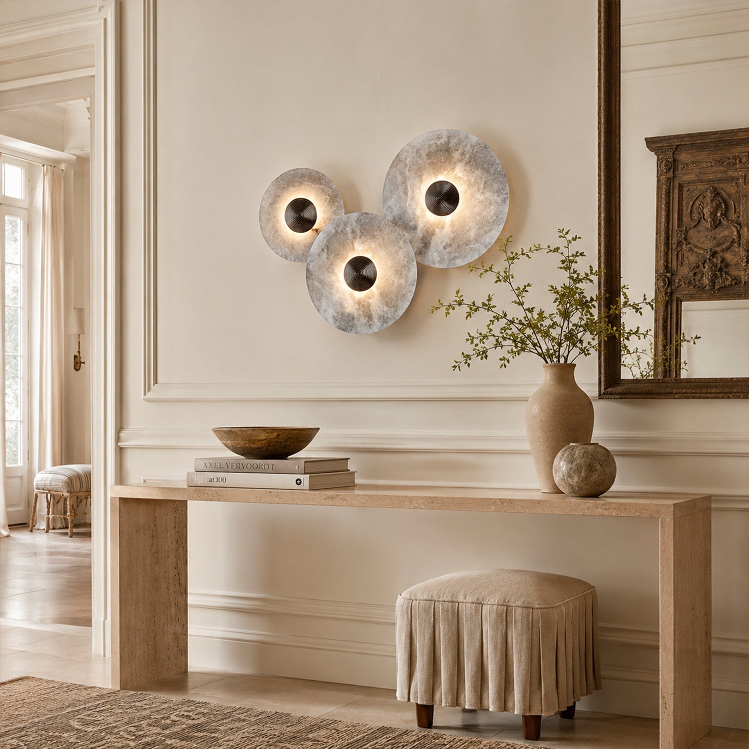 Median Alabaster Flush mount - 3 Surface by Meetlighting