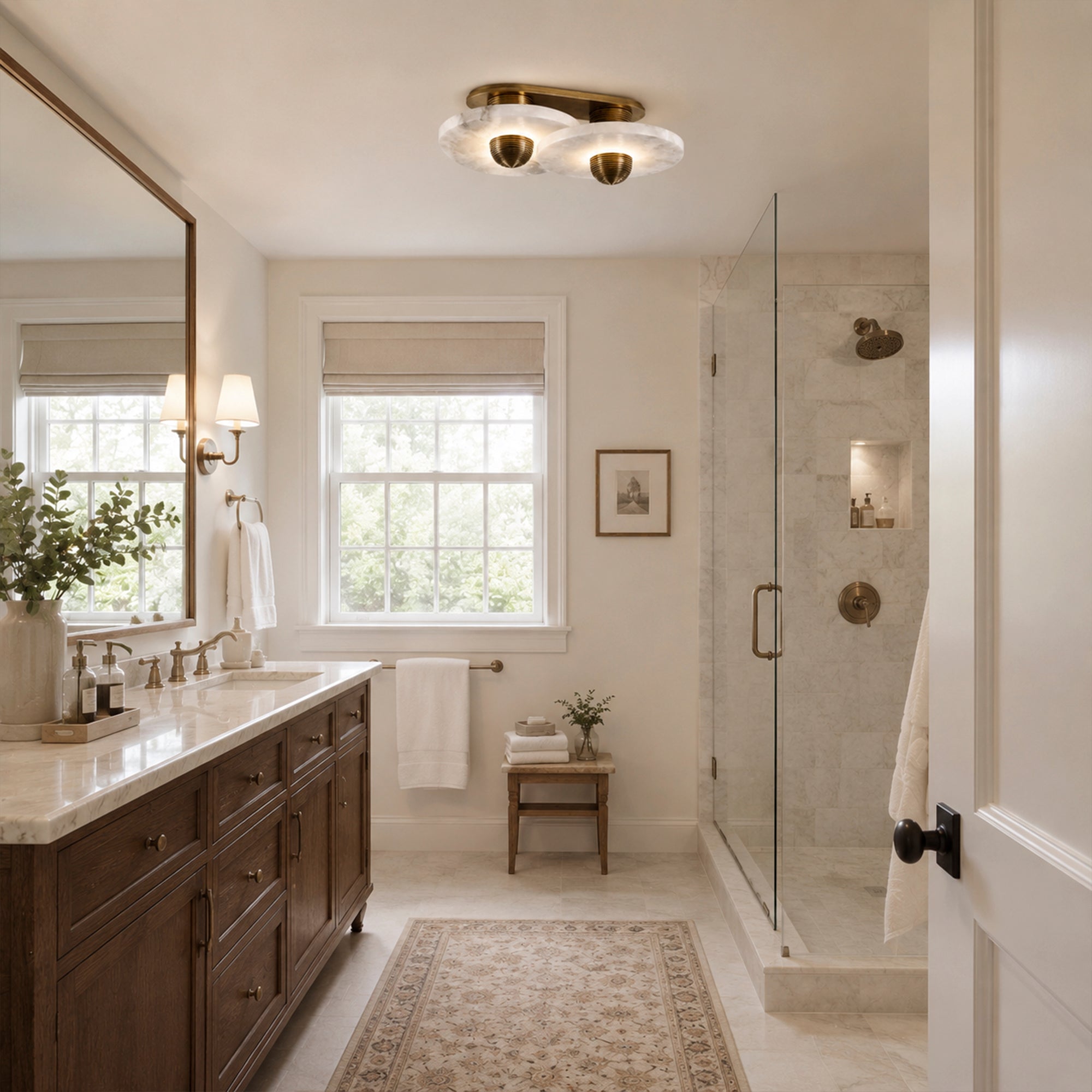 Median Alabaster Flush mount - 2 Surface by Meetlighting