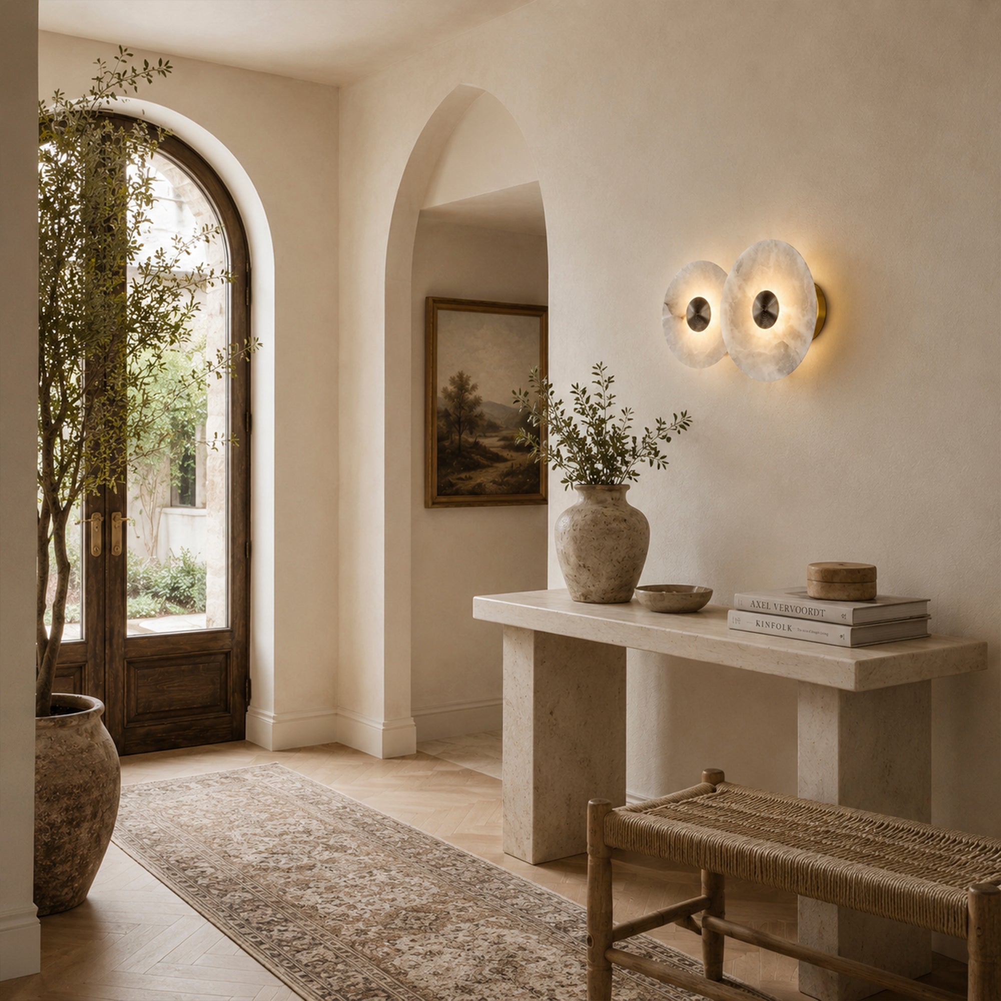 Median Alabaster Flush mount - 2 Surface by Meetlighting
