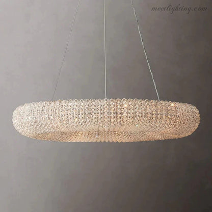 Halo Crystal Aperture Round Chandelier D32"-Meet Lighting