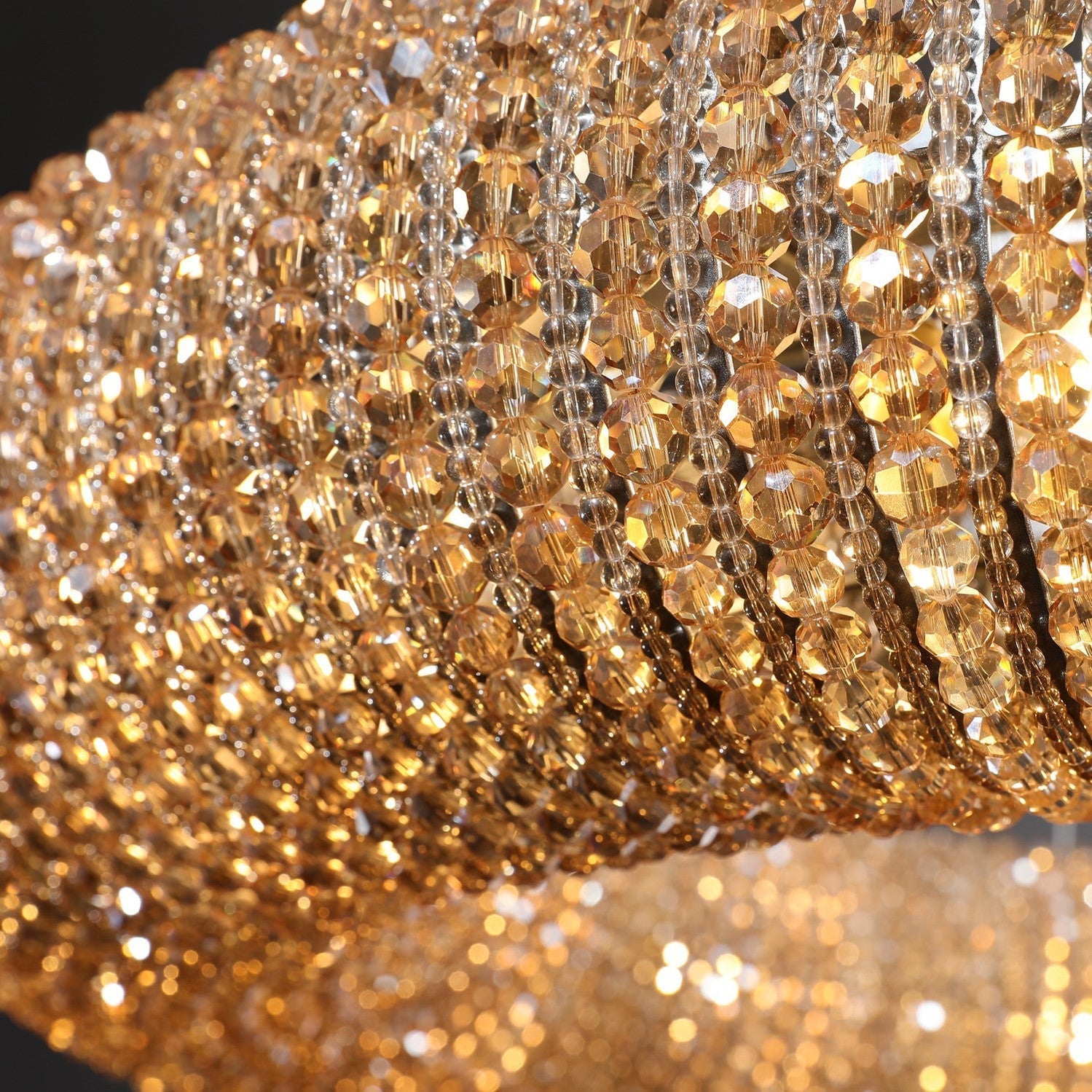 Halo Crystal Aperture Round Chandelier D59"-MEET LIGHTING