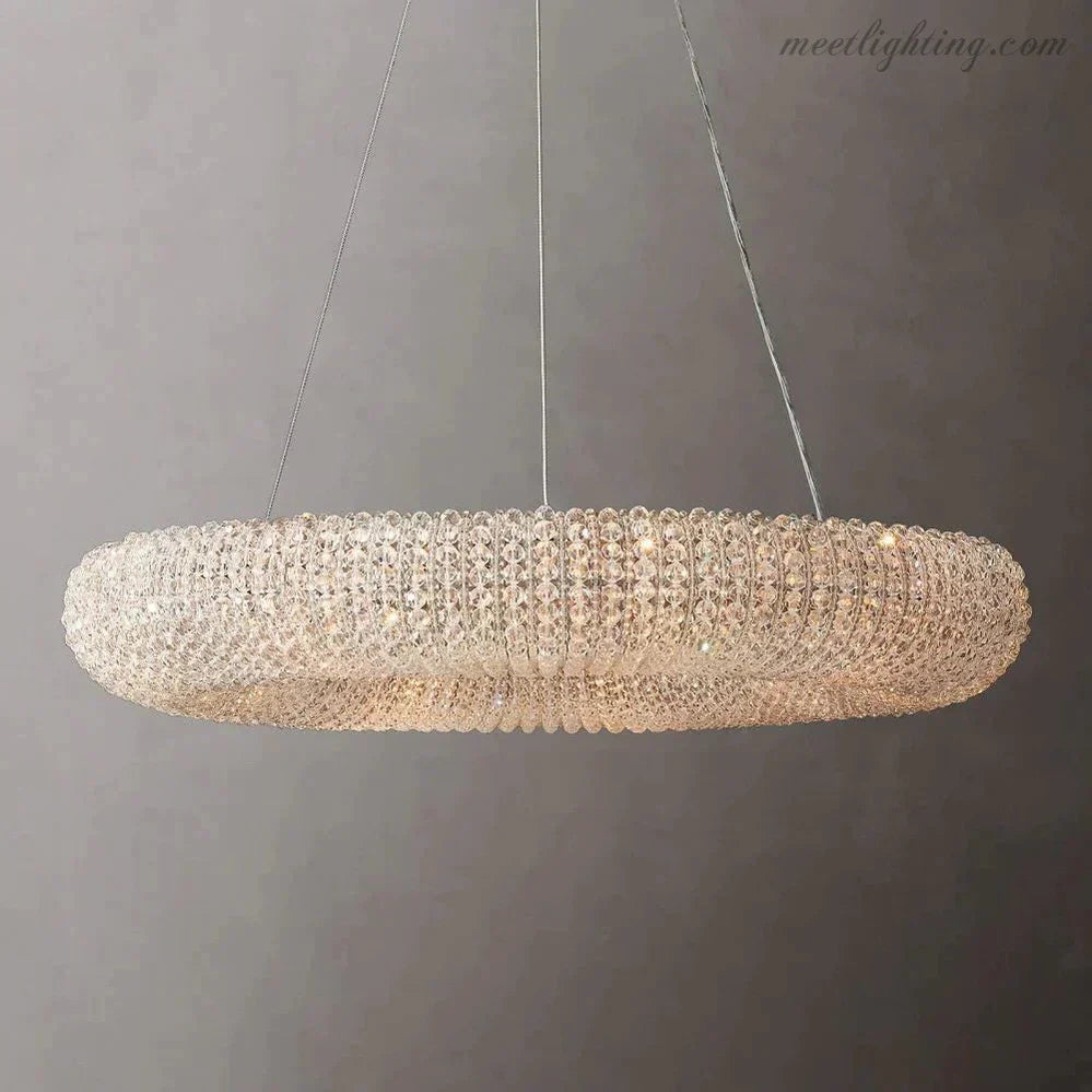 Halo Crystal Aperture Round Chandelier D72"-MEET LIGHTING