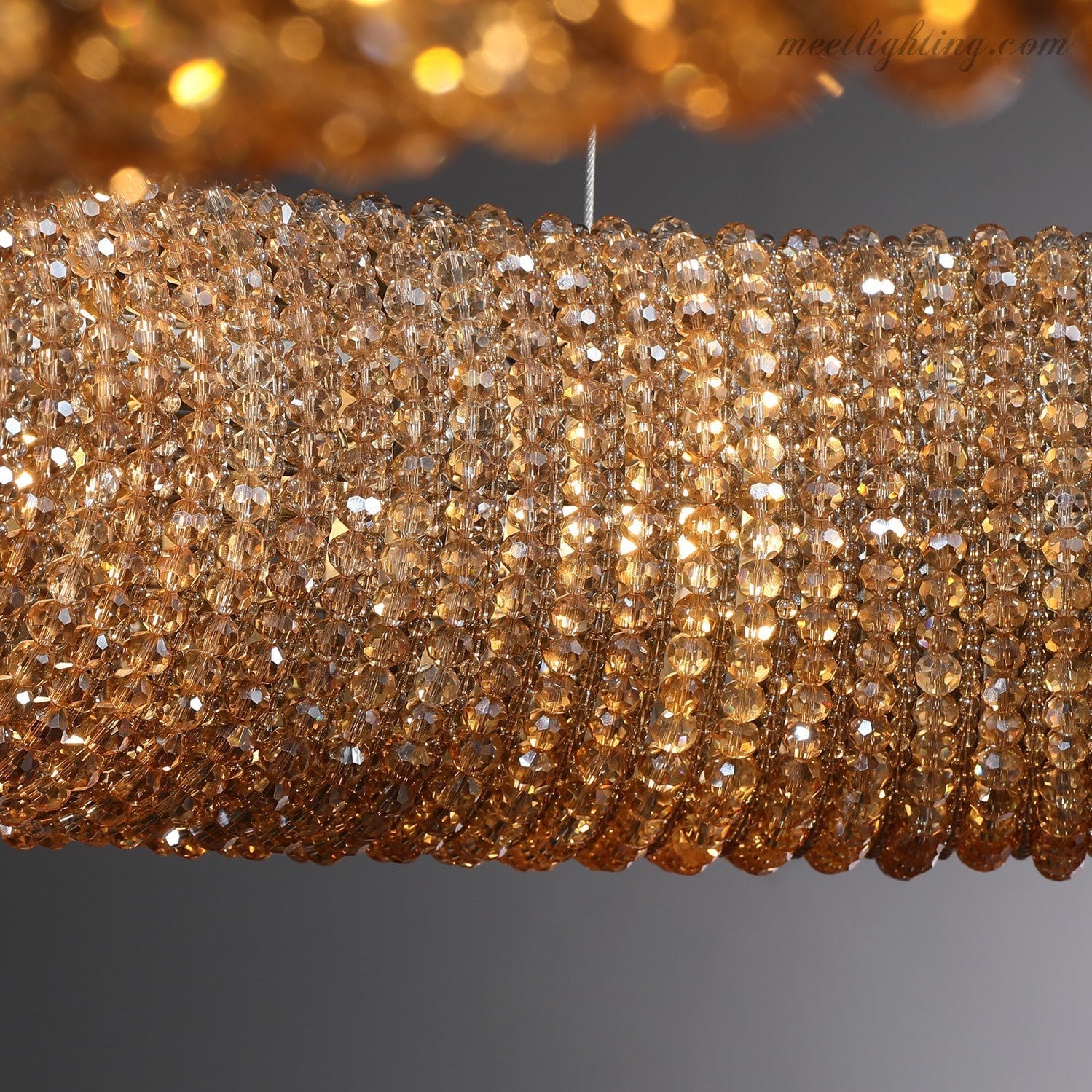 Halo Crystal Aperture Round Chandelier D72"-MEET LIGHTING