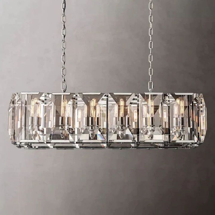 Harlow  Crystal Rectangular Chandelier 42"