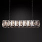 Harson Crystal Rectangular Chandelier 62" chandeliers for dining room,chandeliers for stairways,chandeliers for foyer,chandeliers for bedrooms,chandeliers for kitchen,chandeliers for living room Rbrights Matte Black  