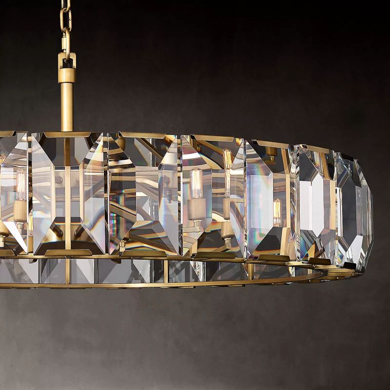 Harson Crystal Round Chandelier 43" chandeliers for dining room,chandeliers for stairways,chandeliers for foyer,chandeliers for bedrooms,chandeliers for kitchen,chandeliers for living room Rbrights   