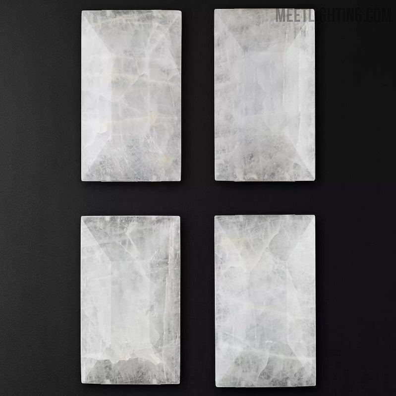 Harlow Calcite Rectangular Chandelier 42"-MEET LIGHTING