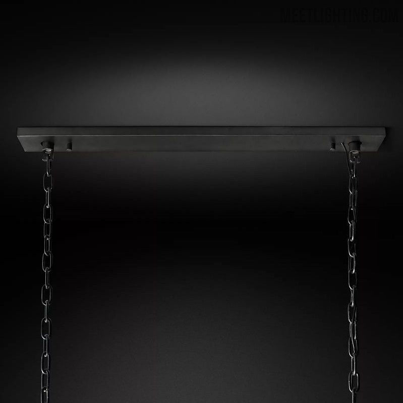 Harlow Calcite Rectangular Chandelier 62"-MEET LIGHTING