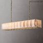 Harlow Calcite Rectangular Chandelier 74"-Meet Lighting