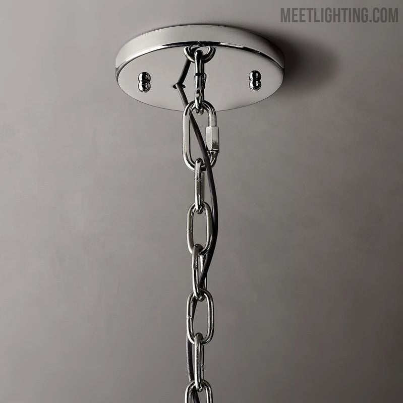 Harlow Calcite Round Chandelier 31"-MEET LIGHTING