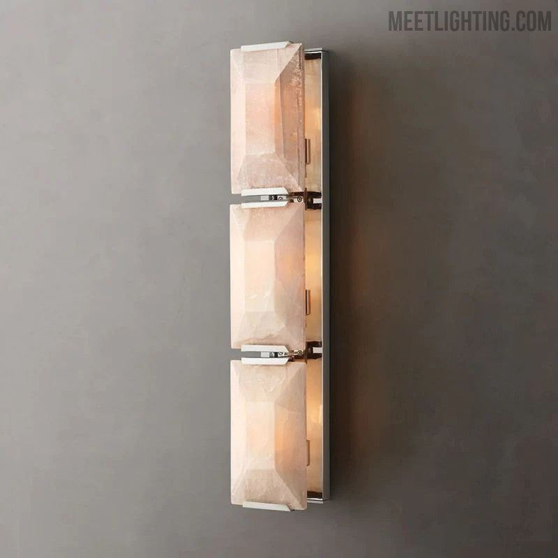 Harlow Calcite Triple Sconce-Meet Lighting