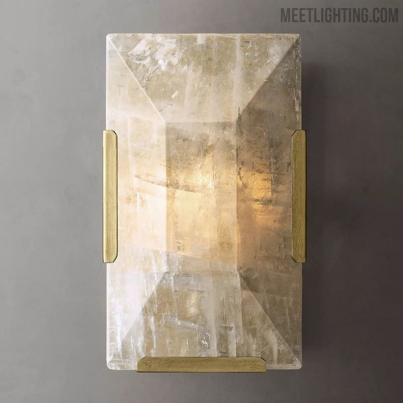 Harlow Calcite Wall Lamp (short)-Meet Lighting