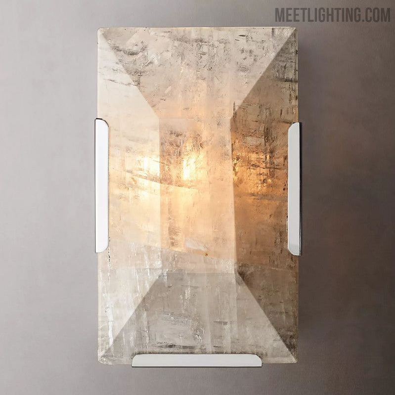 Harlow Calcite Wall Lamp (short)-Meet Lighting