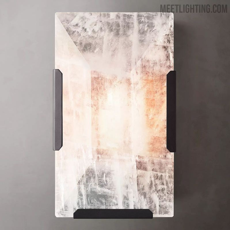 Harlow Calcite Wall Lamp (short)-Meet Lighting