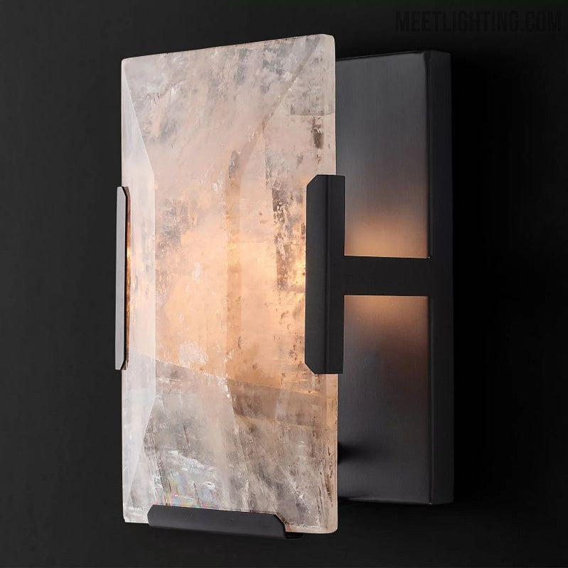 Harlow Calcite Wall Lamp (short)-Meet Lighting