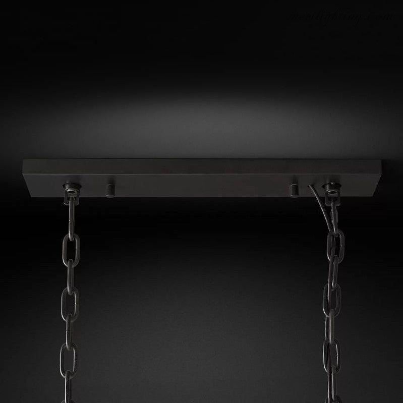 Harlow Crystal Rectangular Chandelier 42"-MEET LIGHTING