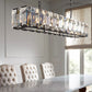 Harlow Crystal Rectangular Chandelier 74"-Meet Lighting