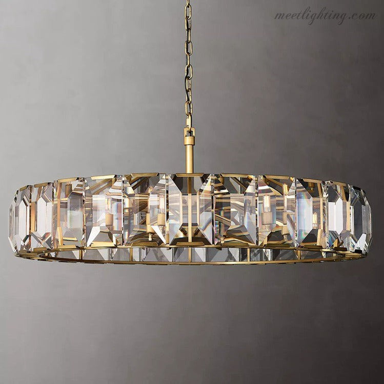 Harlow Crystal Round Chandelier-Meet Lighting