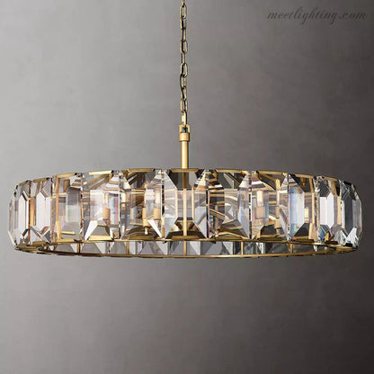 Harlow Crystal Round Chandelier-Meet Lighting