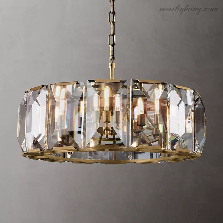 Harlow Crystal Round Chandelier-Meet Lighting