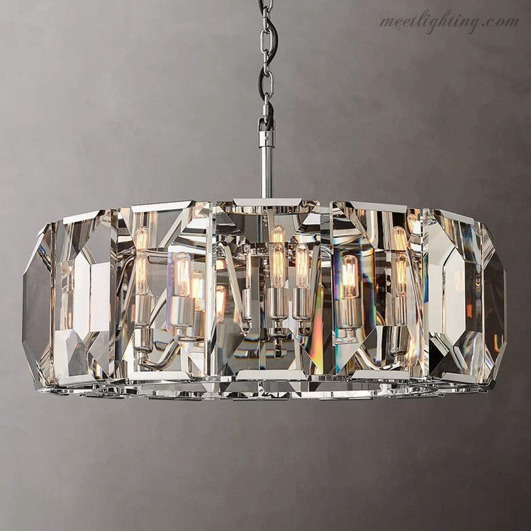 Harlow Crystal Round Chandelier-Meet Lighting