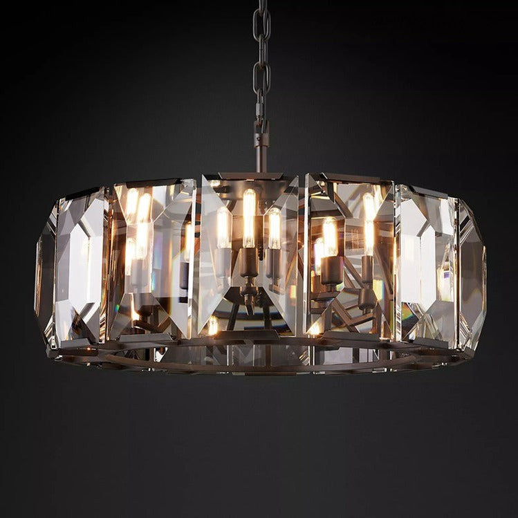 Harlow Crystal Round Chandelier-Meet Lighting