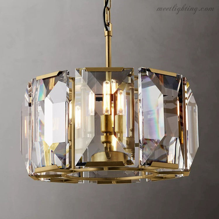 Harlow Crystal Round Chandelier-Meet Lighting