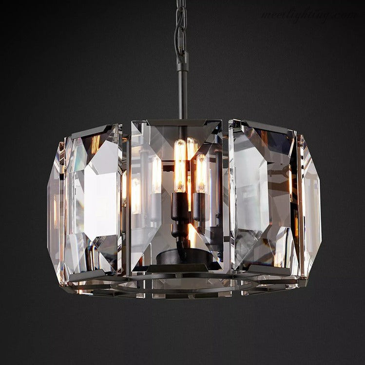 Harlow Crystal Round Chandelier-Meet Lighting