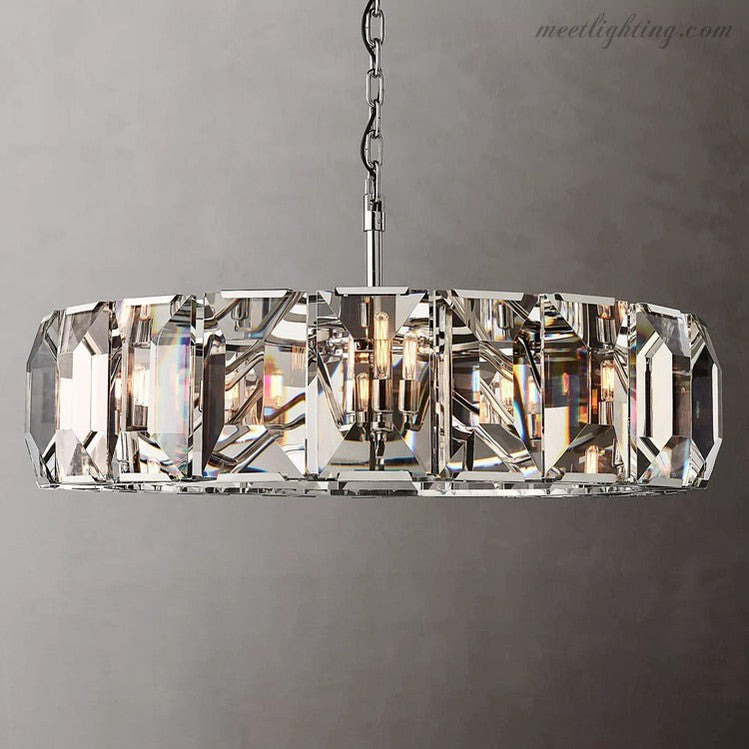 Harlow Crystal Round Chandelier-Meet Lighting