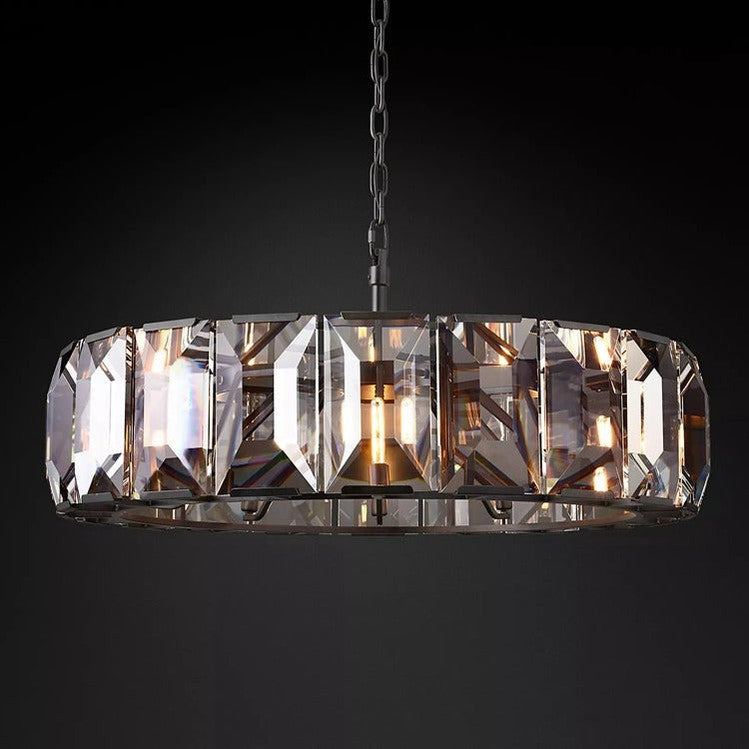 Harlow Crystal Round Chandelier-Meet Lighting