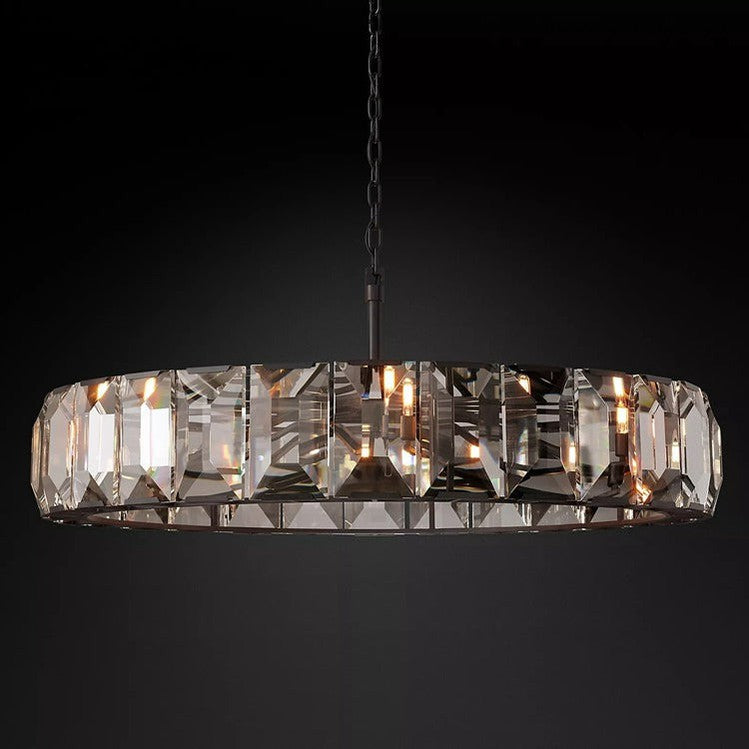 Harlow Crystal Round Chandelier-Meet Lighting