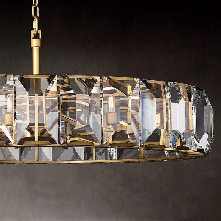 Harlow Crystal Round Chandelier-Meet Lighting