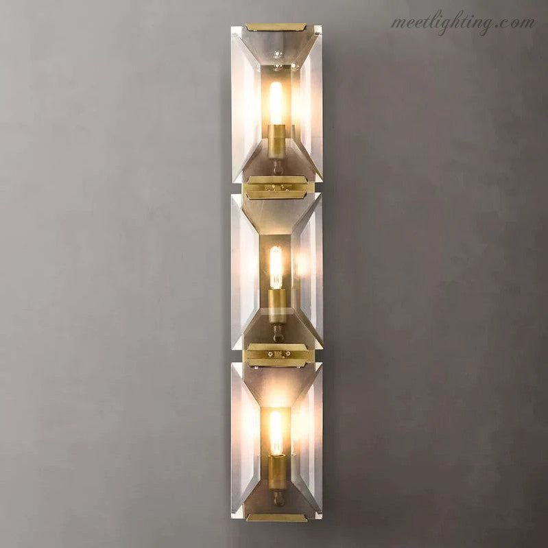 Harlow Crystal Triple Wall Sconce-Meet Lighting