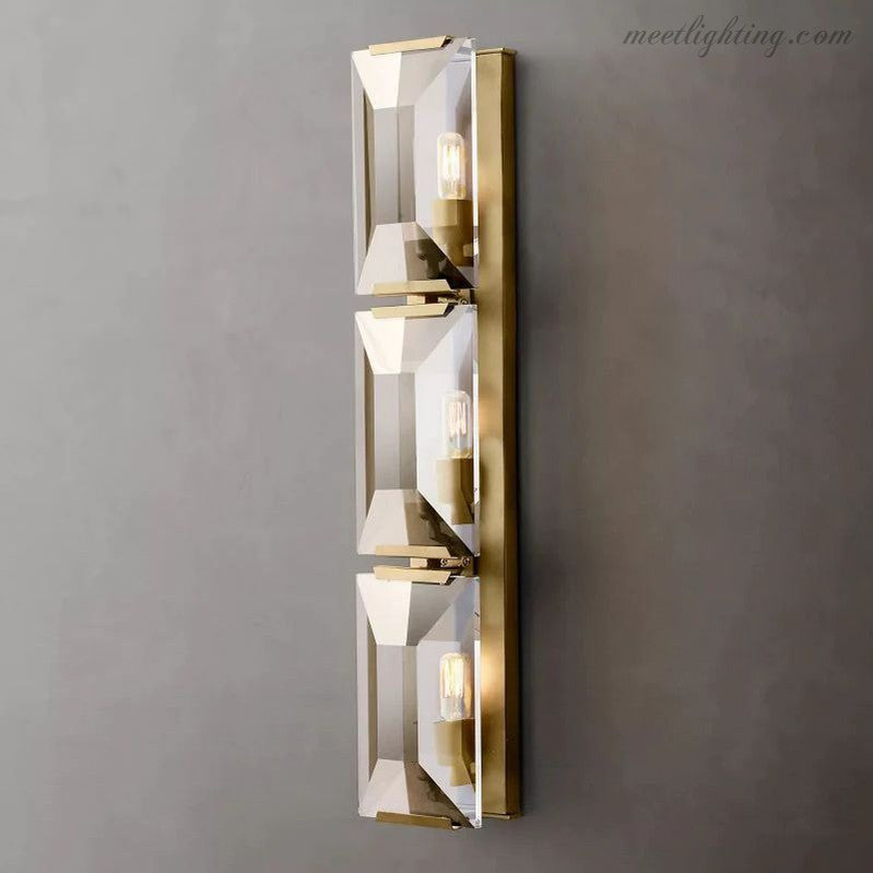 Harlow Crystal Triple Wall Sconce-Meet Lighting