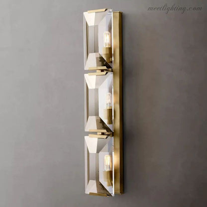 Harlow Crystal Triple Wall Sconce-Meet Lighting